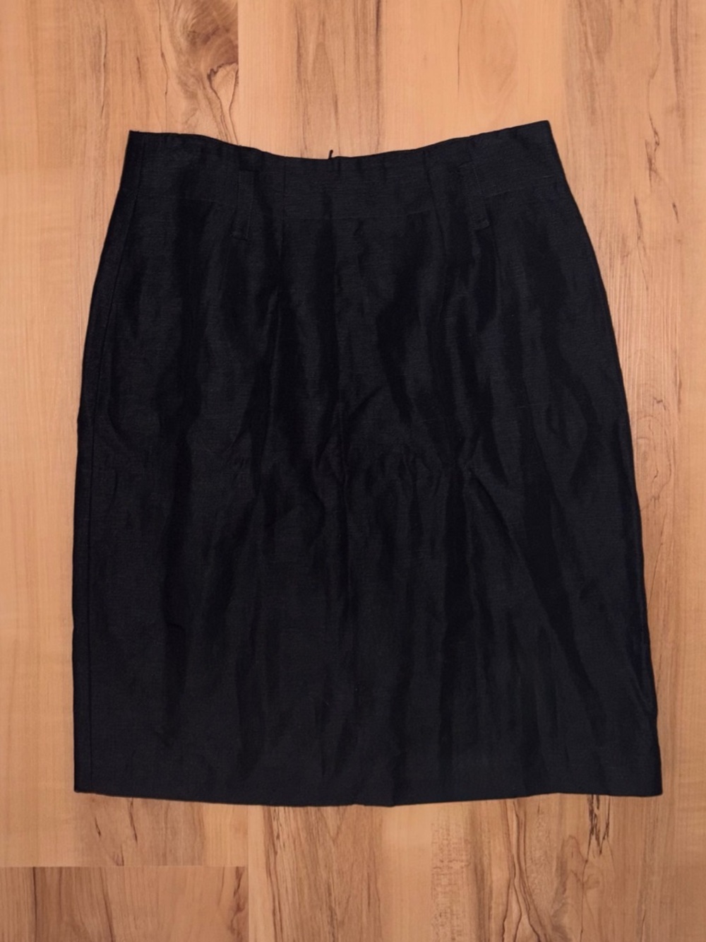 Vintage AKA Eddie Bauer black linen blend pencil skirt